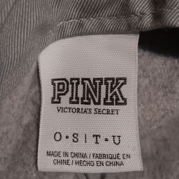 Victoria Secret Pink Hat Cap Wool Blend Gray Adjustable Hats O.S - Picture 4 of 6